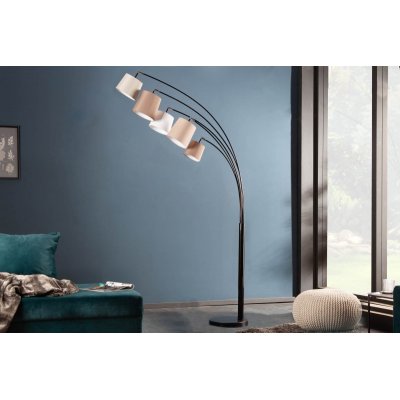  Lampa podłogowa Levels Biało beżowo brązowa