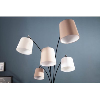  Lampa podłogowa Levels Biało beżowo brązowa