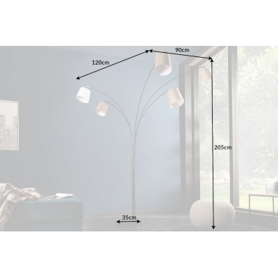  Lampa podłogowa Levels Biało beżowo brązowa