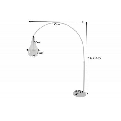  Lampa podłogowa Royal 189 - 204 cm biała
