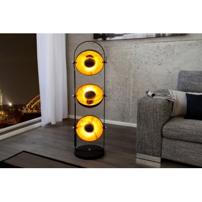  Lampa podłogowa Studio 3s czarno-złota