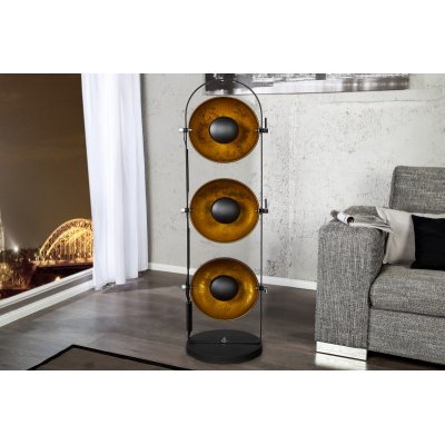  Lampa podłogowa Studio 3s czarno-złota