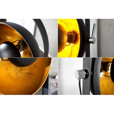  Lampa podłogowa Studio 3s czarno-złota
