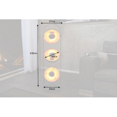  Lampa podłogowa Studio 3s czarno-złota