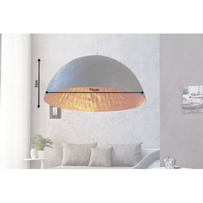  Lampa wisząca Glow czarno złota 70 cm