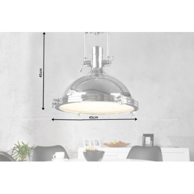   Lampa wisząca Industrial chrom 40 cm