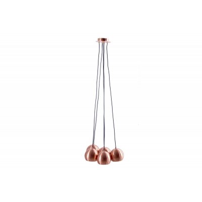   Lampa wisząca Perlota 5 ramienna , miedziane kule