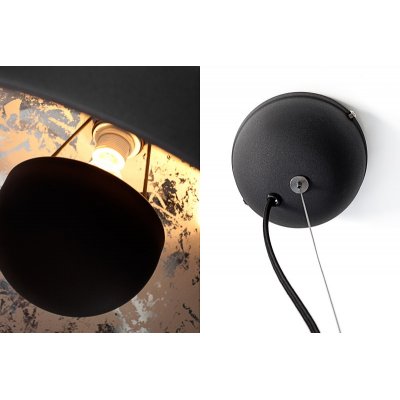  Lampa wisząc Studio czarano srebrna