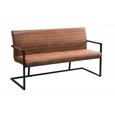  Ławka tapicerowana LOFT 160 cm  vintage Brązowa