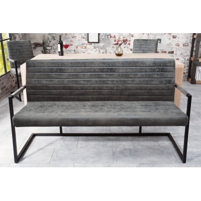  Ławka tapicerowana Loft 160 cm szara
