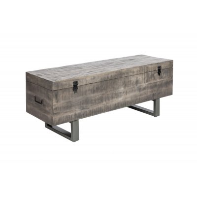 Ławka drewniana skrzyniowa Factory 145 cm szara.