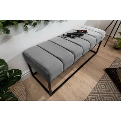  Ławka tapicerowana Petit Beaute w kolorze srebrnoszarym 108 cm