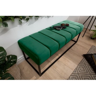  Ławka tapicerowana Petit Beaute w kolorze szmaragdowozielonym 108 cm