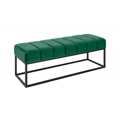  Ławka tapicerowana Petit Beaute w kolorze szmaragdowozielonym 108 cm