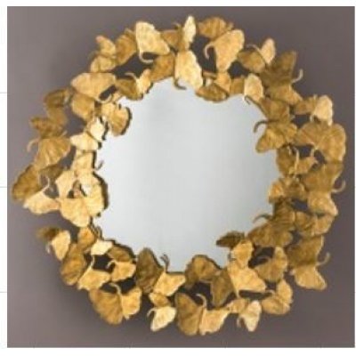  Lustro Ginko leafs 70 cm złote