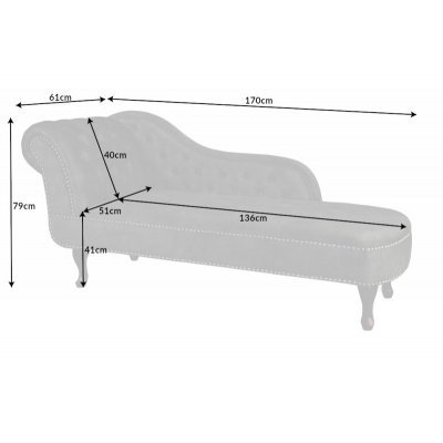  Szezląg Chesterfield 170 cm ciemnoszary