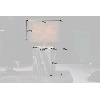  Lampa Marmor 55 cm czarna Gestell
