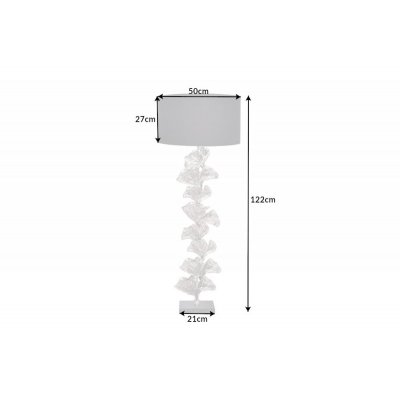  Lampa podłogowa Ginko 122 cm silber