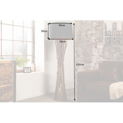  Lampa podłogowa Harmony Nature 150 cm czarna