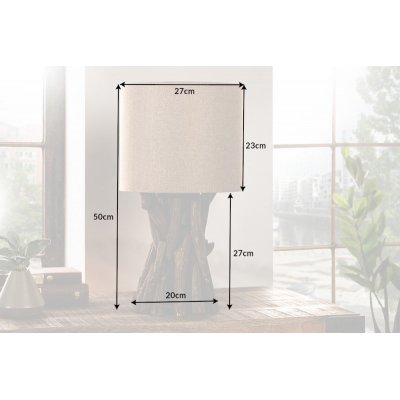  lampa stołowa Harmony Nature 50 cm beżowa