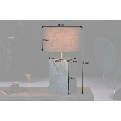  Lampa stołowa Marmor 55 cm zielona Gestell