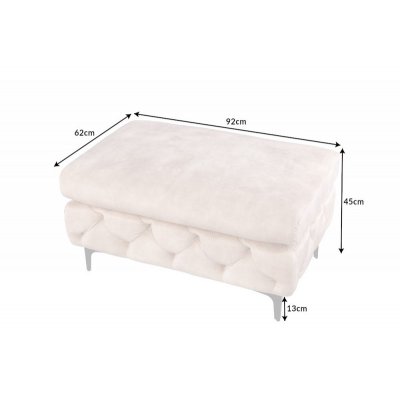  Pufa Modern Barock w kolorze szampana