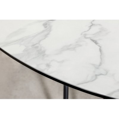  Stół okrągły 120 cm biały marmur ceramiczny 