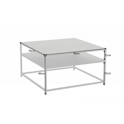  Stolik kawowy Dura Steel 70 cm czarny