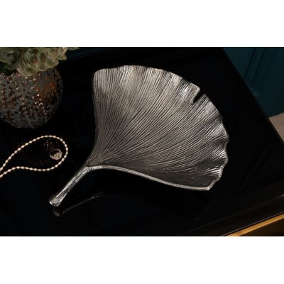  miska Gingko srebrna 33 cm