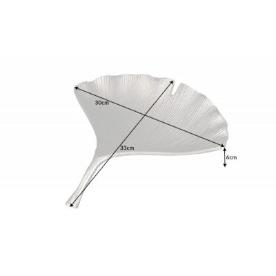 miska Gingko srebrna 33 cm