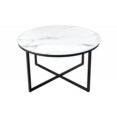  Stolik kawowy Elegance 80 cm biały marmur