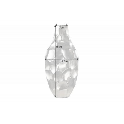  Wazon Organic Orient 45 cm srebrny