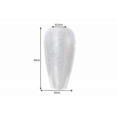  Wazon Oriental 50 cm srebrny