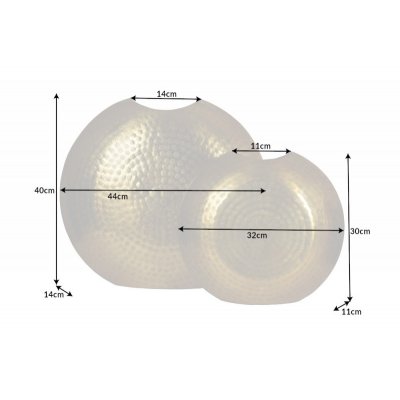  Zestaw wazonów Oriental 40 cm i 30 cm złoty