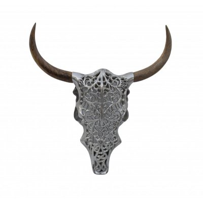  Ozdobne poroże Exotic Bull 57 cm srebrne mango