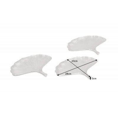  Zestaw misek ozdobnych Gingko silver
