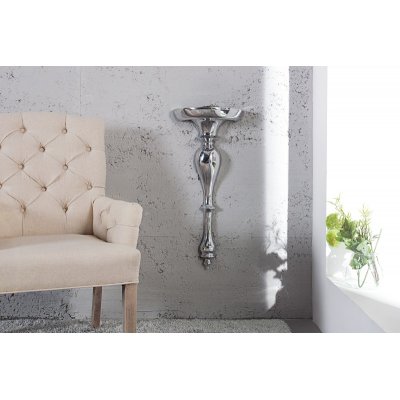  Konsola ścienna barokowa Scala 60 cm srebrna