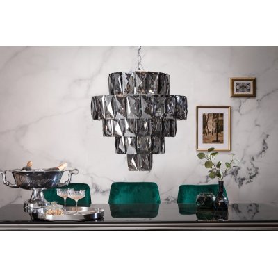  lampa wisząca Kristall 50 cm srebrnoszara