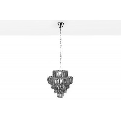  lampa wisząca Kristall 50 cm srebrnoszara