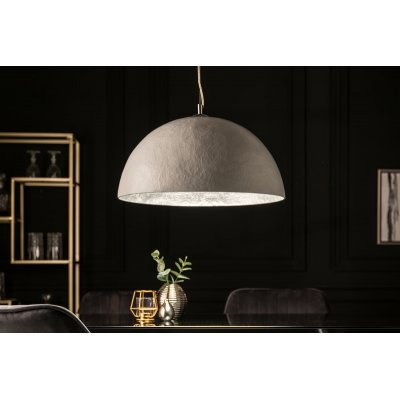 Lampa wisząca Glow biało srebrna.
