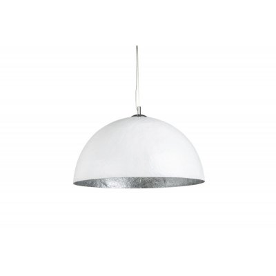  Lampa wisząca Glow biało srebrna.