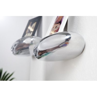  półka ścienna TEAR 40 cm srebrna 