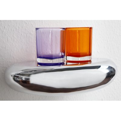  półka ścienna TEAR 40 cm srebrna 