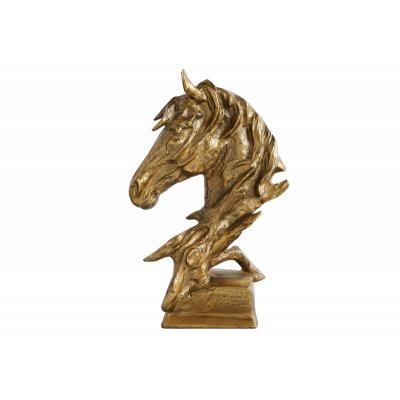  Rzeźba głowa konia 40 cm. złota