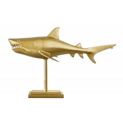  Rzeźba rekina 70 cm złota