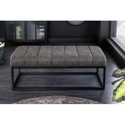  Ławka Petit Beaute 110 cm szara aksamitna.