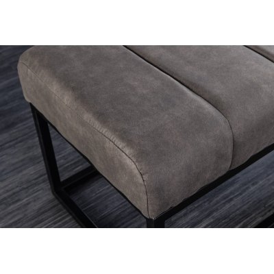  Ławka Petit Beaute 110 cm szara aksamitna.