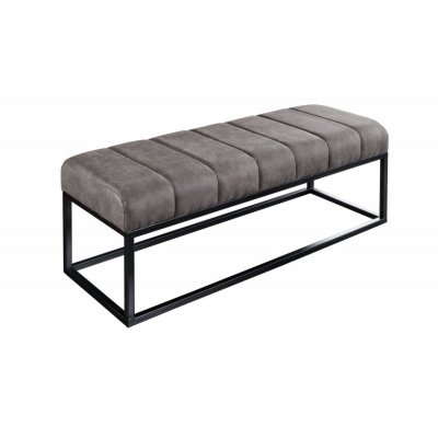  Ławka Petit Beaute 110 cm szara aksamitna.