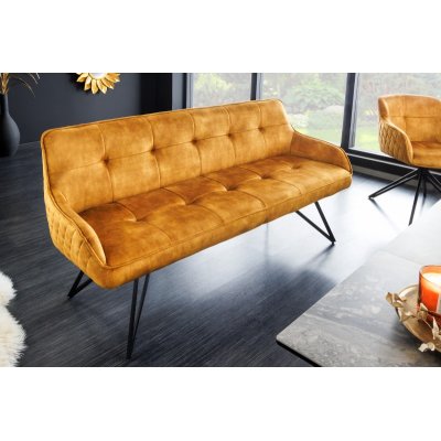 SOFA EUPHORIA 160 CM MUSZTARDOWOŻÓŁTA INVICTA
