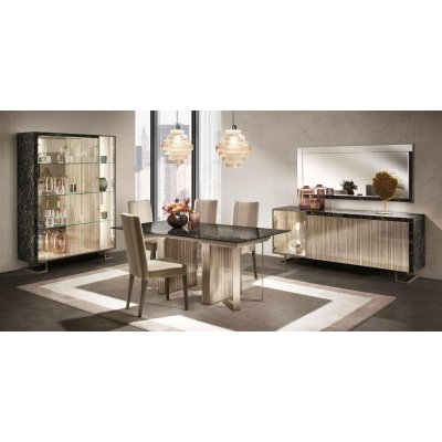   LUCE DARK  Włoska Witryna 1 Drzwiowa  z Oświetleniem  Meble Do Salonu Jadalni